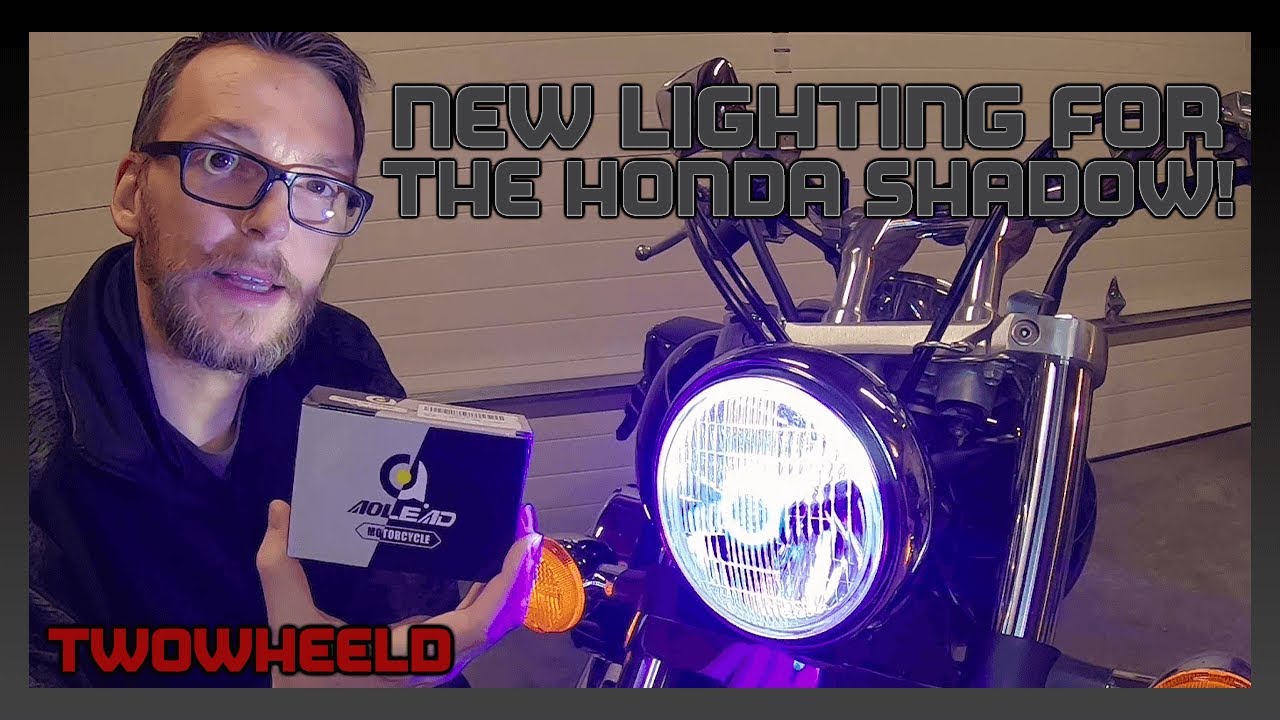 Установка и тест-драйв светодиодной лампы головного света Honda Shadow AOLEAD H4 для мотоцикла