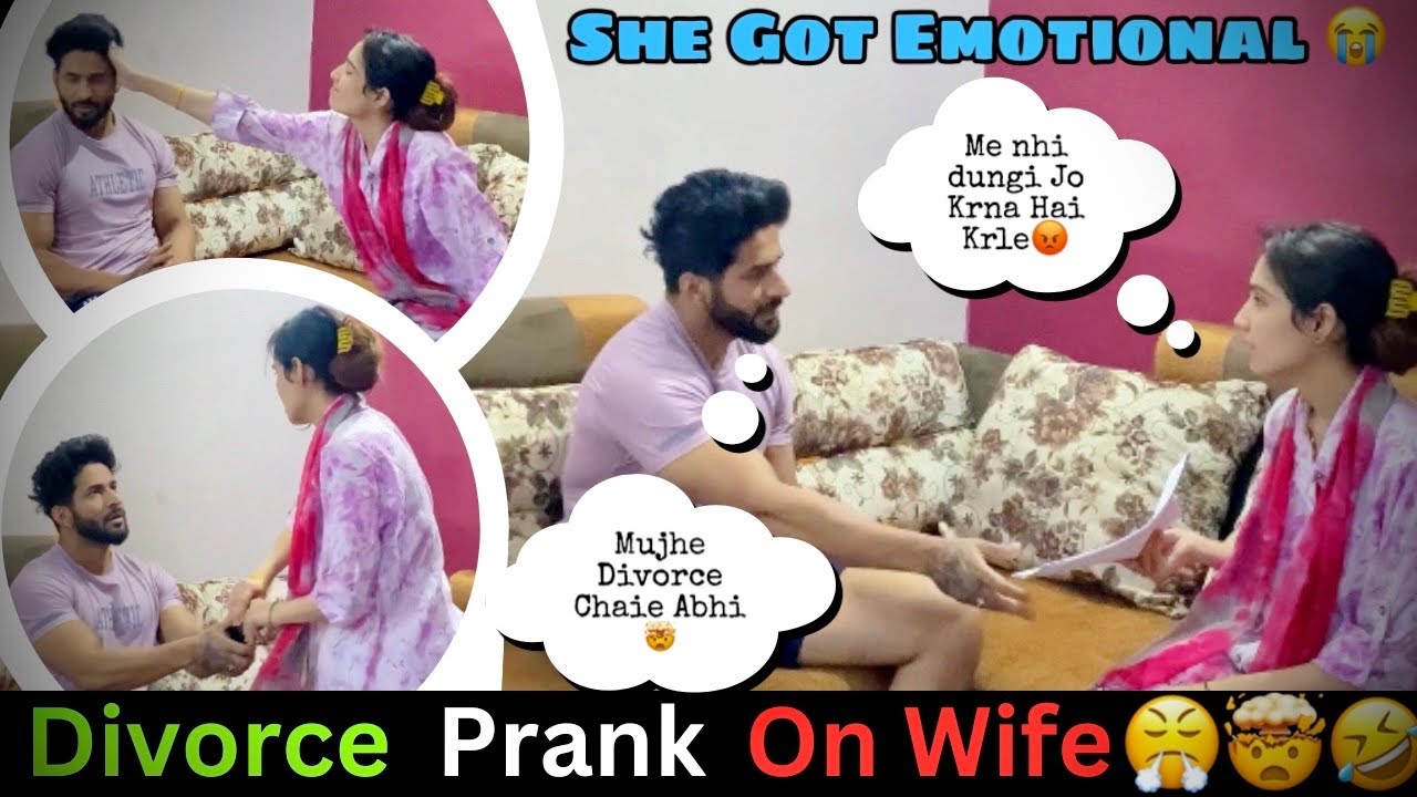 Divorce Prank On Wife 🤣 | She Got Emotional 😰 | Prank Gone Wrong 😤 | #prankonwife