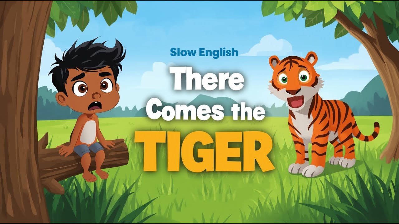 There Comes the Tiger 🐯 | Stories for Teenagers | Slow English Shadowing (A1&ndash;A2)