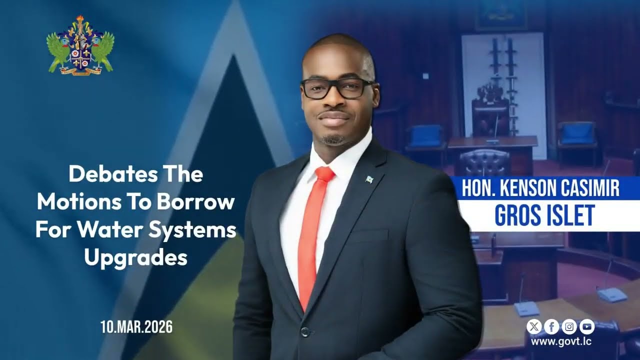 Hon. Kenson Casimir Debates The Motions To Borrow For Water Systems Upgrades