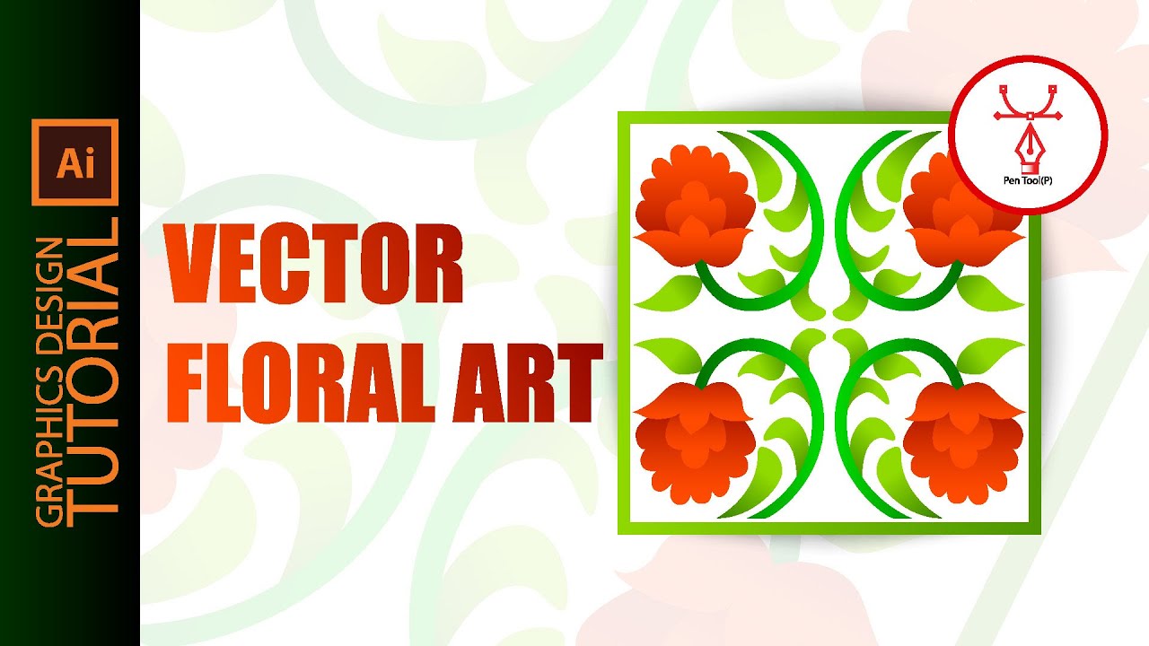 Learning Graphics Design / Colorful vector floral design tutorial in adobe illustrator