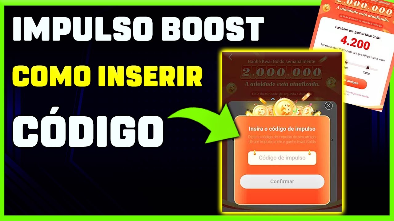 COMO INSERIR C&Oacute;DIGO IMPULSO DO KWAI | COMO COPIAR O C&Oacute;DIGO DE IMPULSO NO KWAI | kwai boost