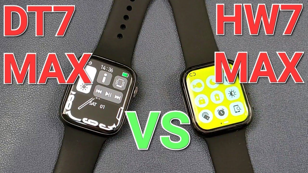 Comparison:DT7 MAX(KIWITIME 7 PRO) VS HW7 MAX Smartwatch-Which's Better Watch 7 Copy?IWO WATCH Model
