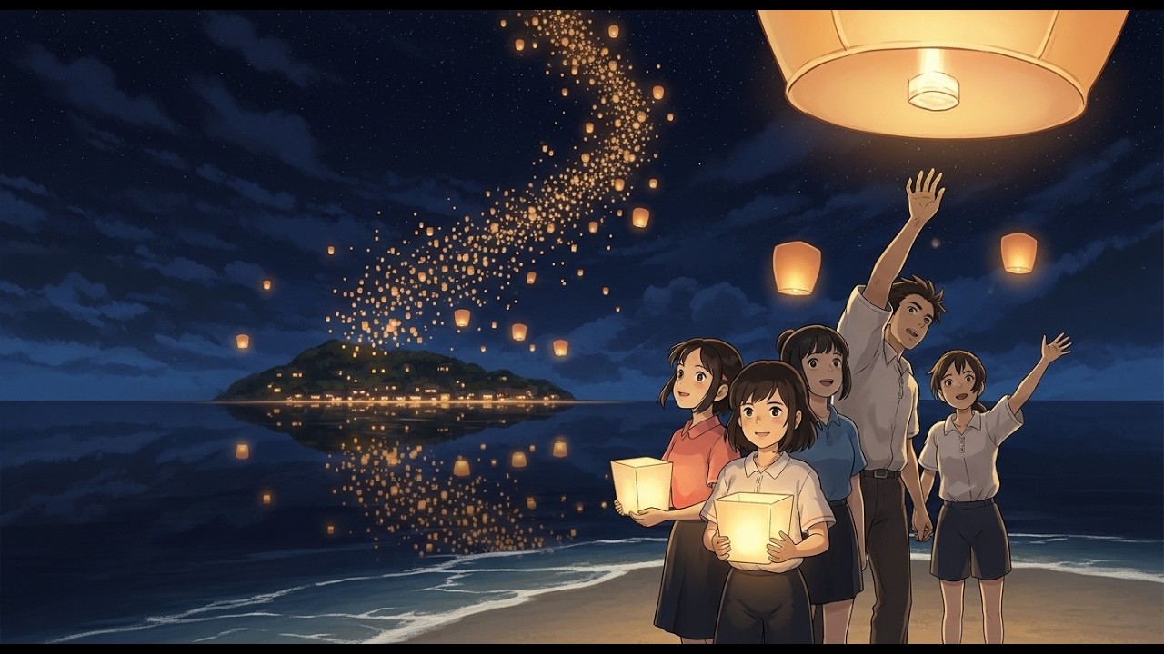 Studio Ghibli-Inspired Lantern Festival 🌙✨ | A Cozy Night of Peace & Wonder
