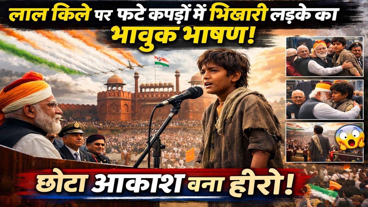 लाल किले पर भिखारी लड़के का भाषण जिसने पूरा देश खड़ा कर दिया | 26 जनवरी Republic Day Story Hindi