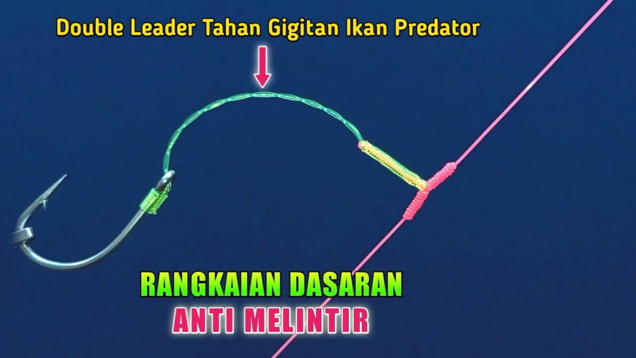 Rangkaian pancing dasaran anti melintir - Simpul T - How to create T knot