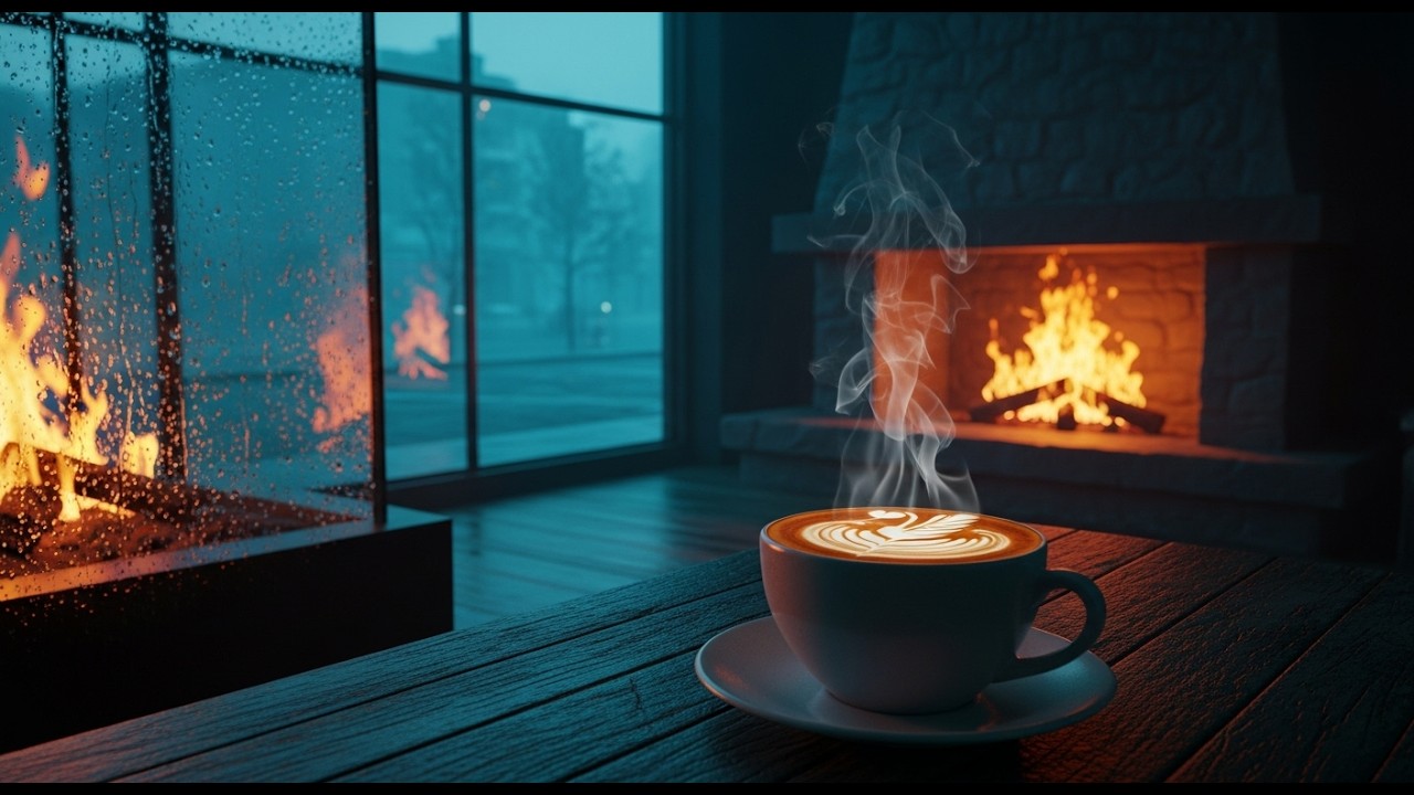 Cozy Greenhouse Coffee Shop ☕ Smooth Jazz Night | Focus, Study & Deep Sleep