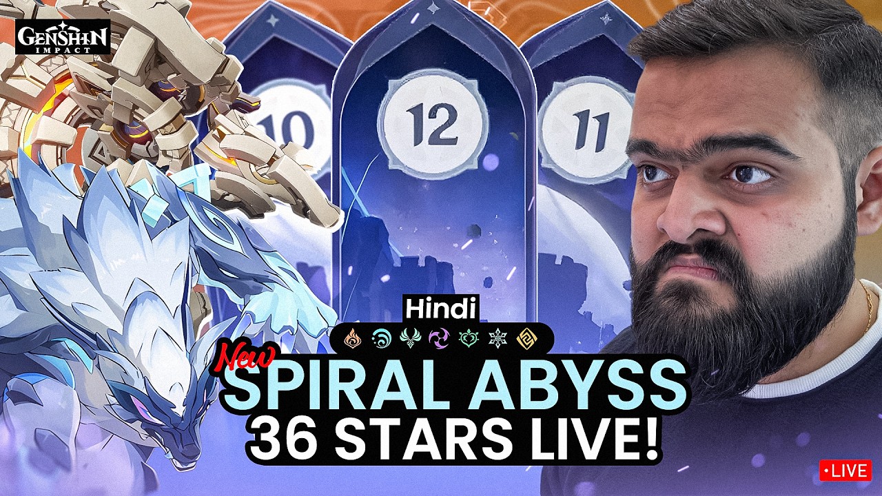 🔴Genshin India Live- ITS TIME FOR NEW SPIRAL ABYSS! LETS GET 36 STARS!  | SUBGOAL- 50K