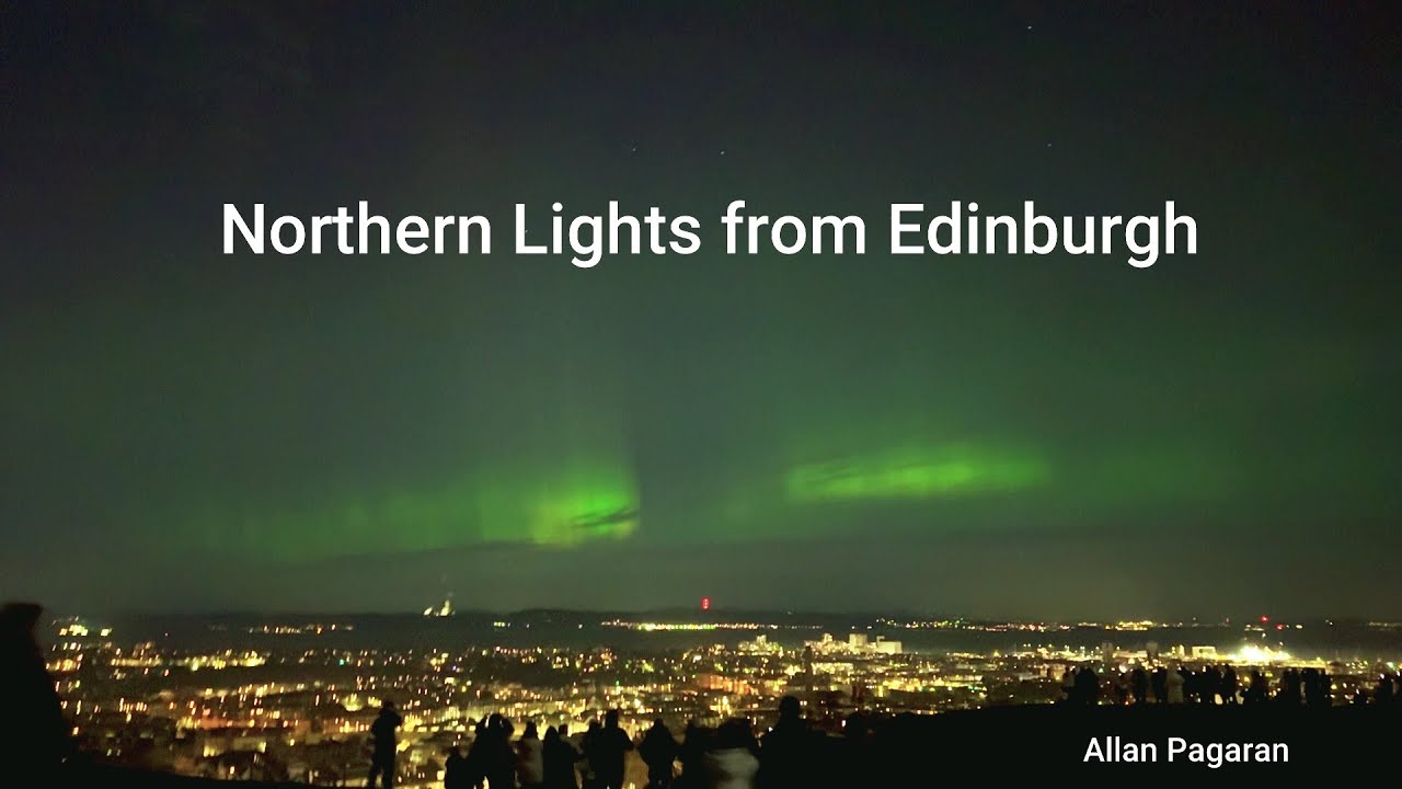 Northern Lights from  Edinburgh Scotland