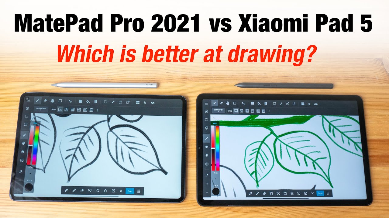 Xiaomi Pad 5 vs Huawei MatePad Pro 2021 (drawing comparison)