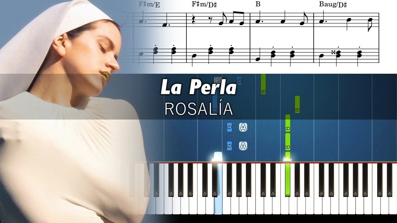 ROSAL&Iacute;A - La Perla - Piano Tutorial with Sheet Music