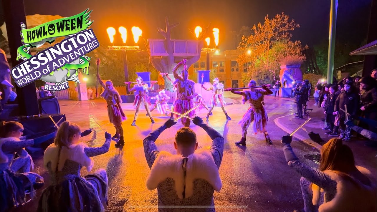 Chessington World of Adventures 2023 Banyan Fire and Ice Full Night Show Halloween Event [4K]