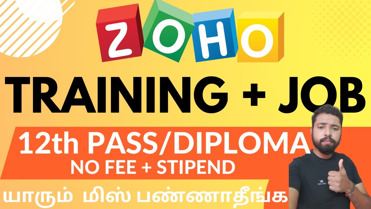 Zoho Corporation Training + Job Program In Tamil| Zoho Corporation Recruitment 2022| 12th Pass Jobs