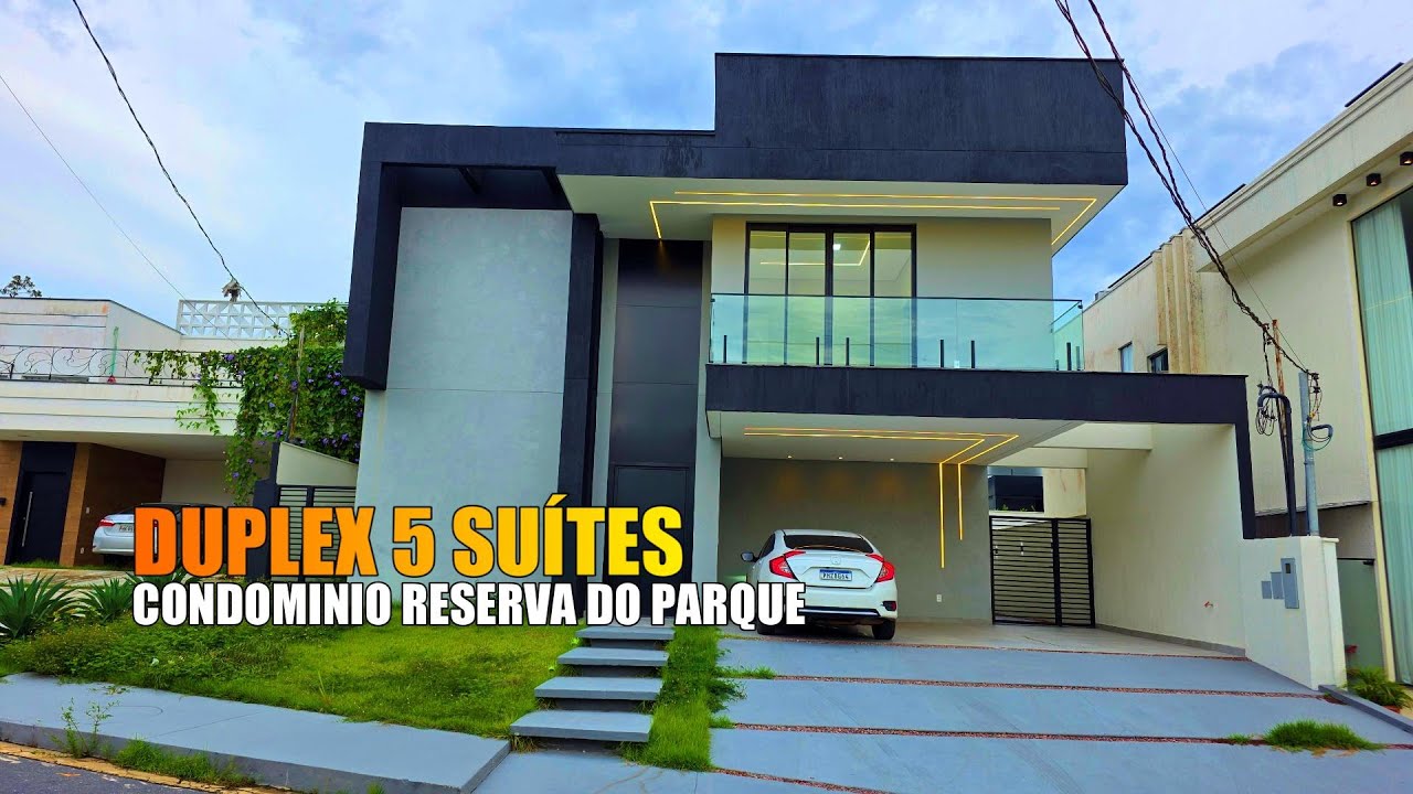 Residencial Reserva do Parque, Casa com 5 suítes sendo uma master com closet, 284m² edificada