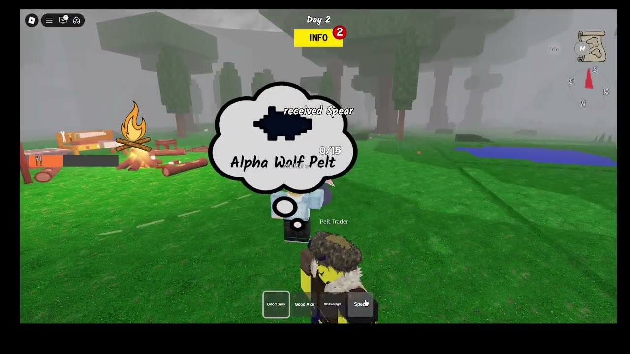Little girl plays 99 nights in the forest again in Roblox!!