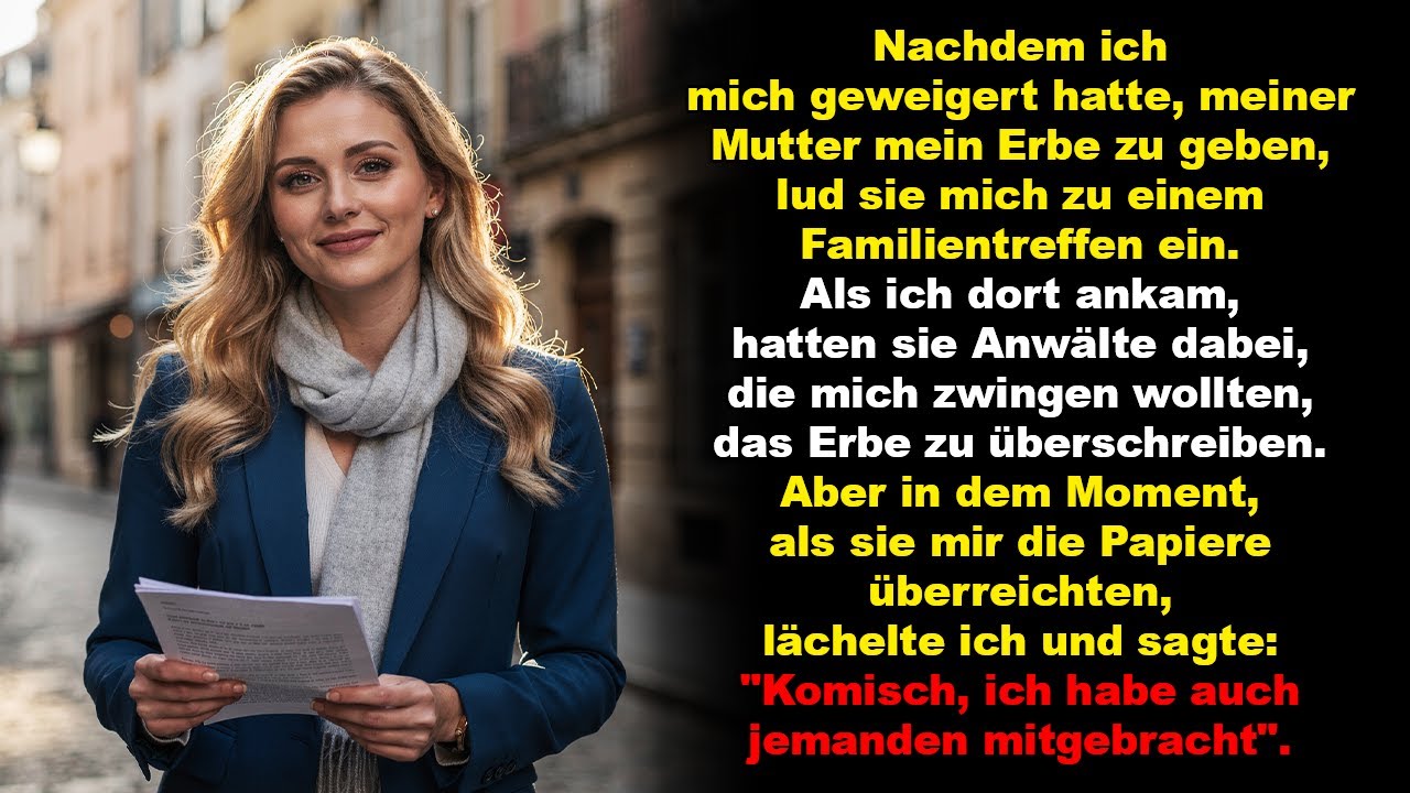 Nachdem ich mich geweigert hatte, meiner Mutter mein Erbe zu geben, lud sie mich zu einem …
