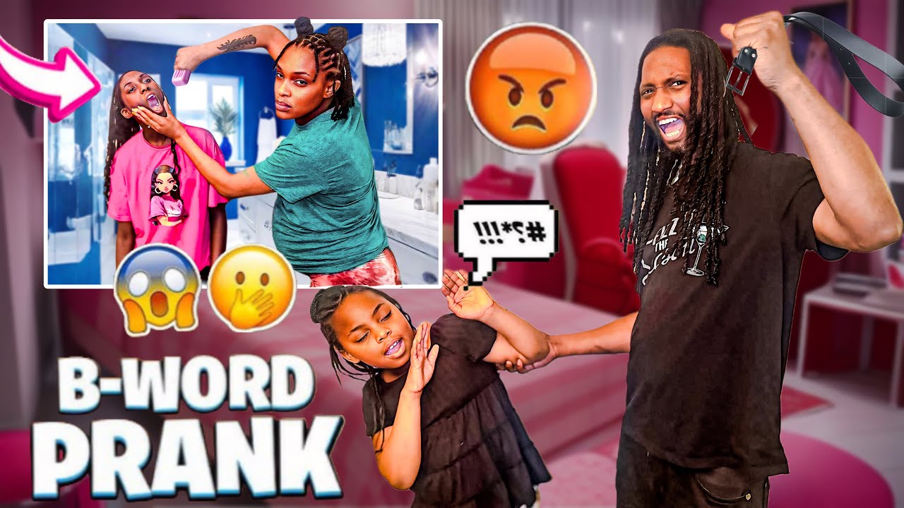 B-WORD PRANK ON OUR PARENTS! WE GOT IN TROUBLE MOM PUT SOAP IN OUR MOUTH😡😡