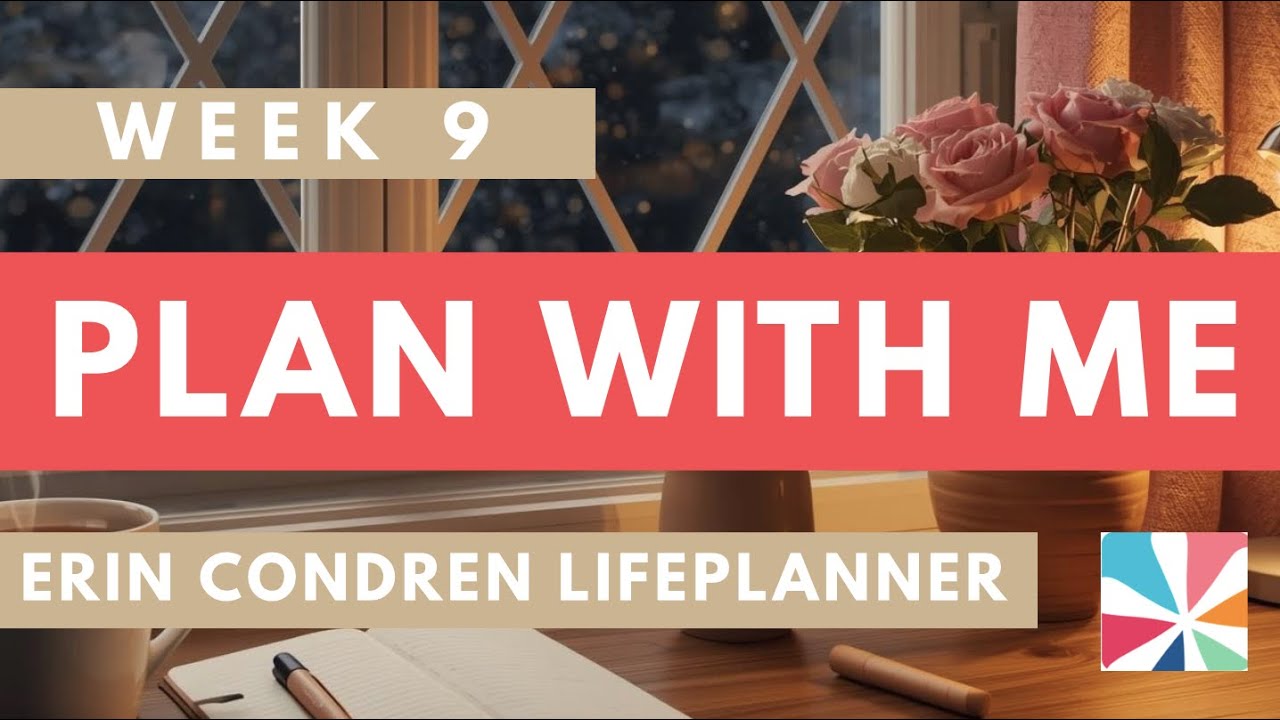Week 9 | PLAN WITH ME! | Functional Vertical and “Serene” Dashboard | Erin Condren LifePlanner