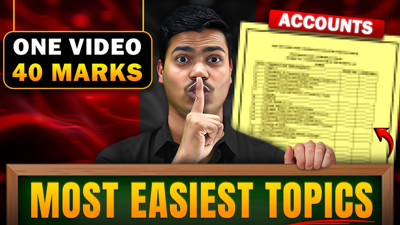 Most Easiest & Repeated Questions | 40 Marks in class 12 Accounts Boards 2026 | 100% Pass Guarantee.