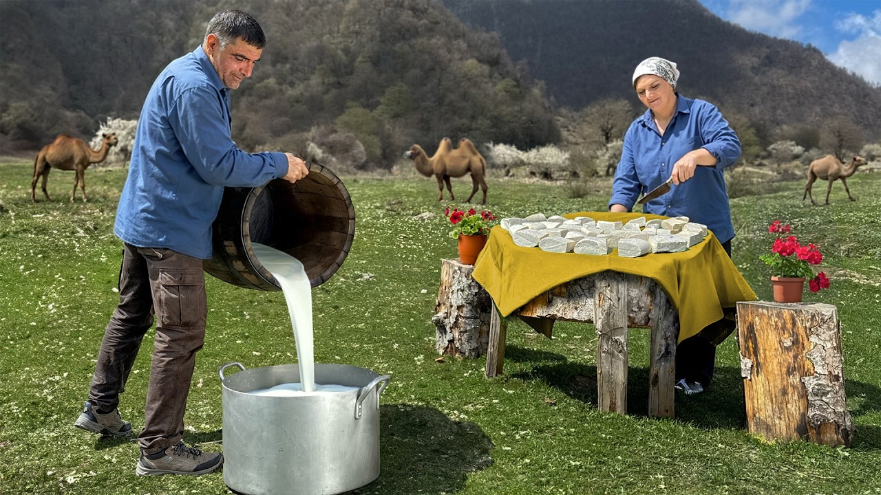 Village Life Cooking! Homemade Peanut Butter, Cheese in 4K