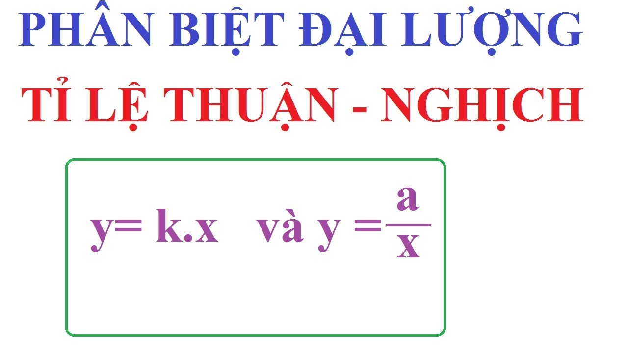 CÁCH PHÂN BIỆT HAI ĐẠI LƯỢNG TỈ LỆ THUẬN VÀ TỈ LỆ NGHỊCH ĐẠI SÔ 7 DỄ HIỂU