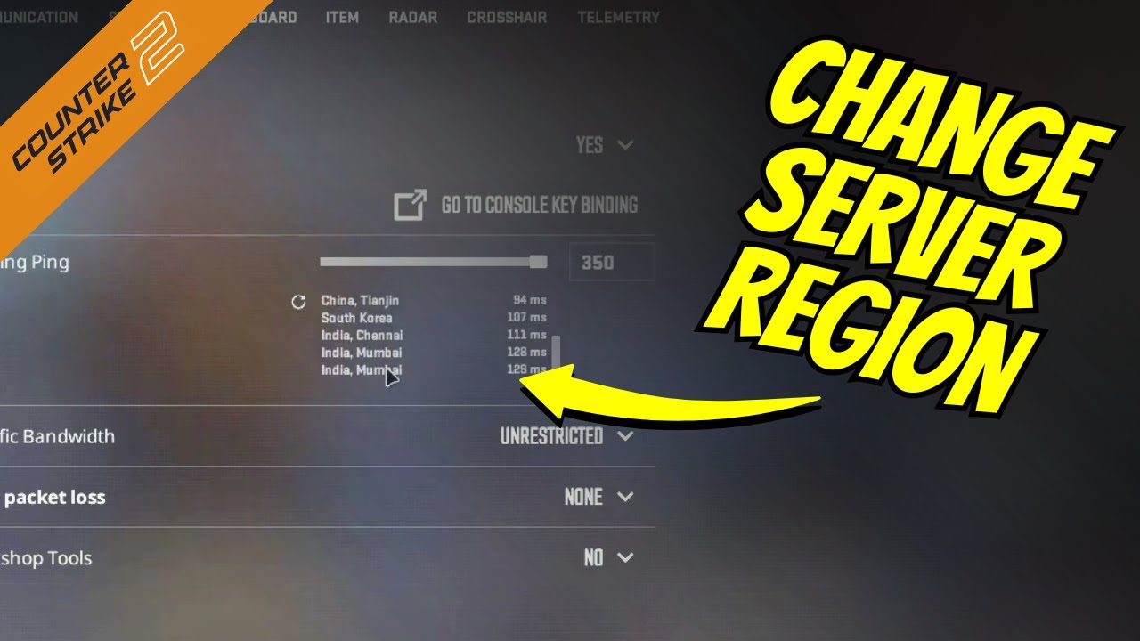 How to Change Server Region in CS2