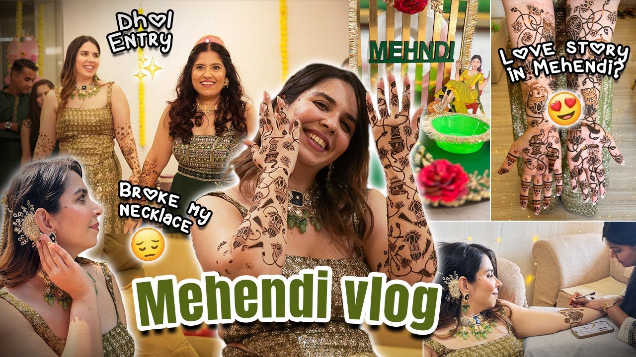 My Mehendi Vlog😍✨ Unique mehendi | Wedding vlog  | Heli Ved