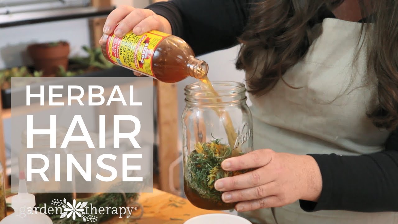Herbal Apple Cider Vinegar Hair Rinse for Healthy Hair