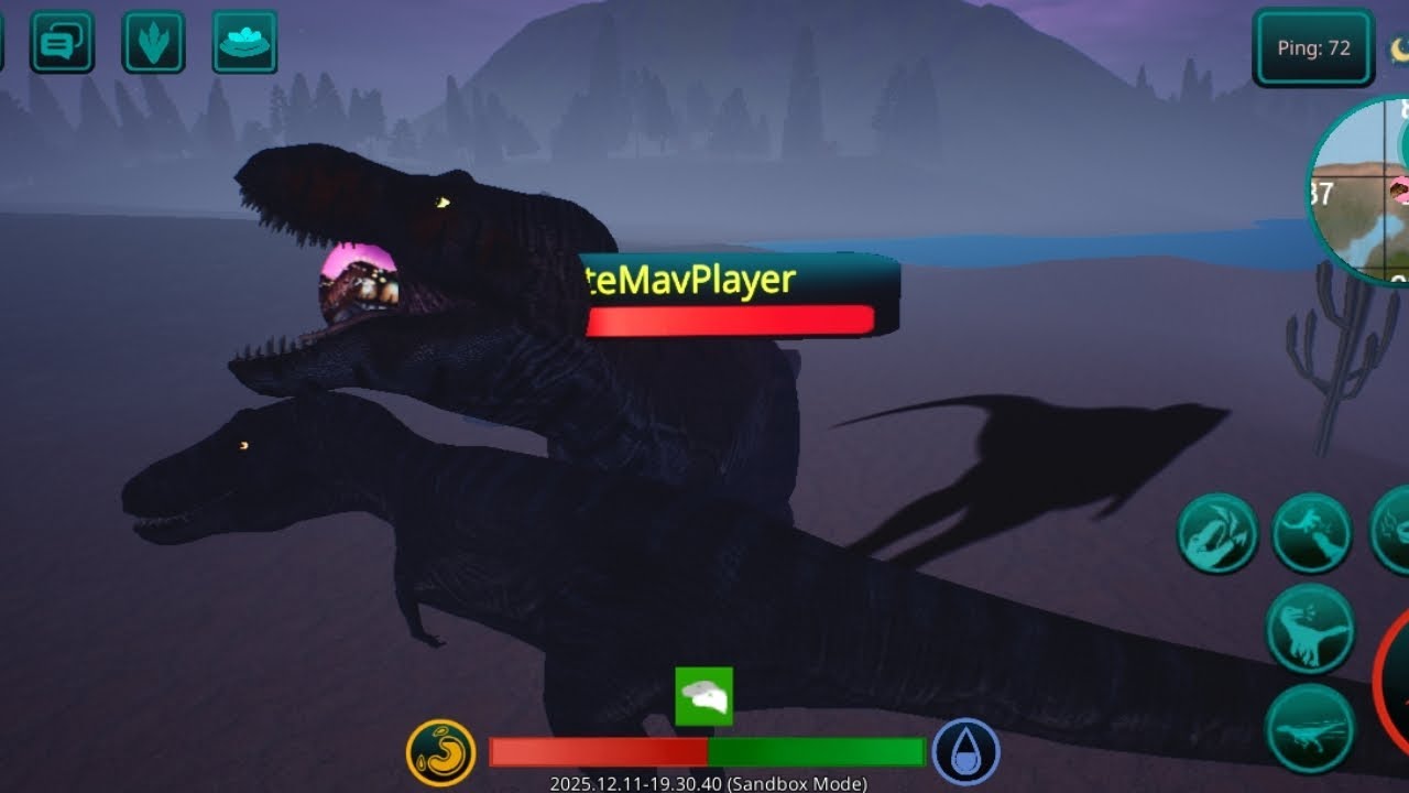 Dupla de T-rex sanguinários+SERVER DE REALISMO(TRI) no The Cursed Isle.