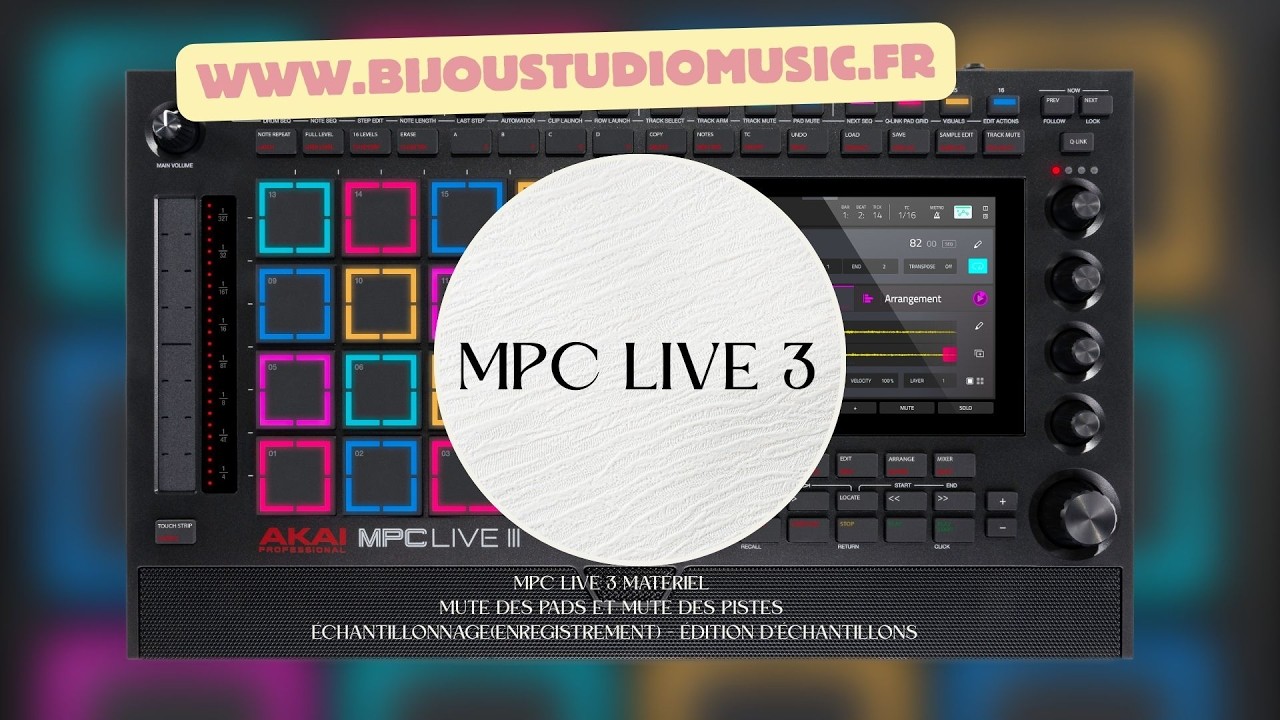Akai MPC LIVE III Gratuit Mute des pads et pistes - Échantillonnage - Édition d'échantillons