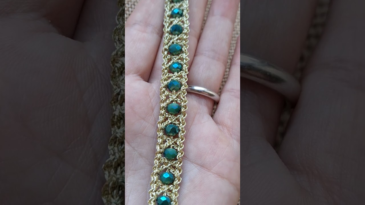 Trendy crochet bracelet Mihaela Coca, YouTube tutorial.💙 Braccialetto all'uncinetto Trendy, 2025.