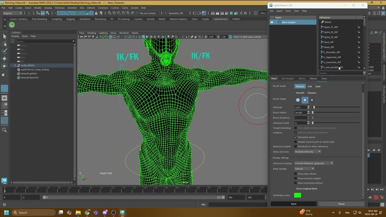 ngSkinTools - Outils et interface