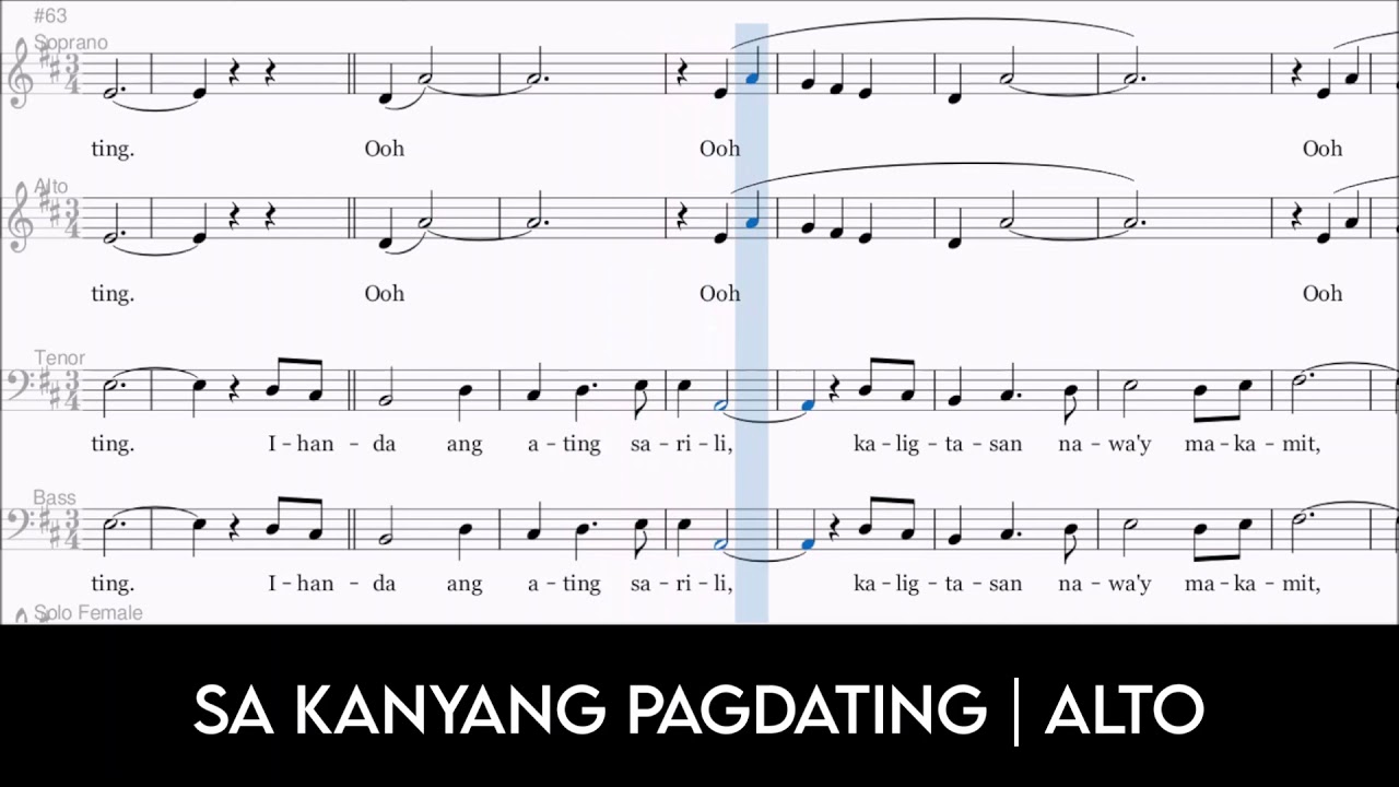 Sa Kanyang Pagdating | Alto