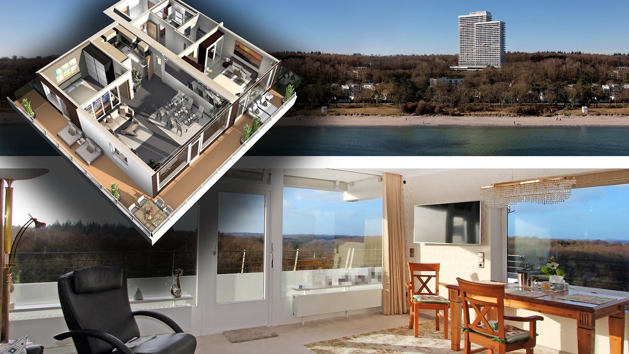 Luxus-Wohnung an der Ostsee / Wald- & Meerpanorama / Plaza Premium Timmendorfer Strand / kernsaniert
