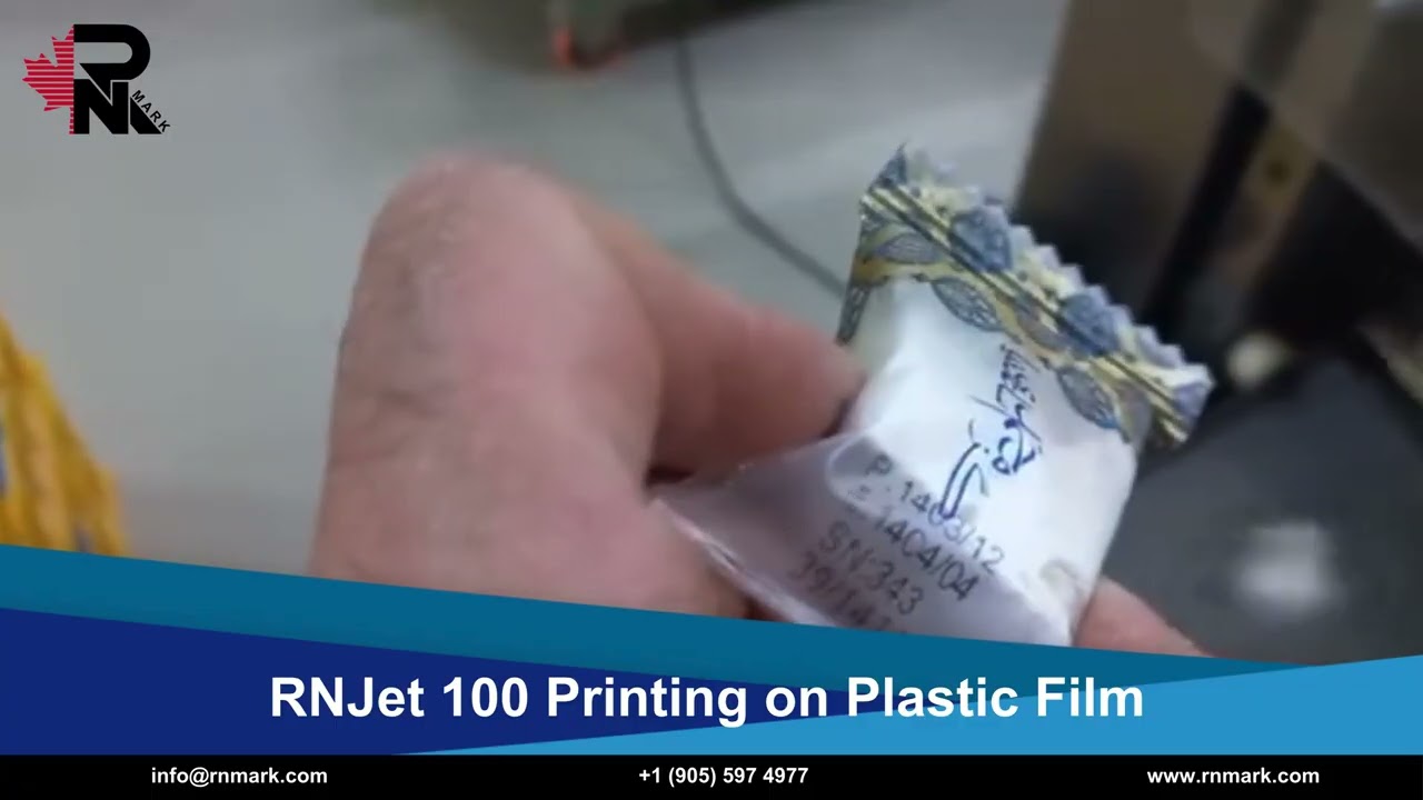 Lot Coder Machine | High-Resolution Coding and Marking on Plastic Films | RNJet 100 Inkjet Printer