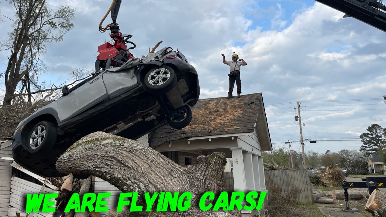 Deadly tree removals & flying cars | tornado devastation in Amory Mississippi