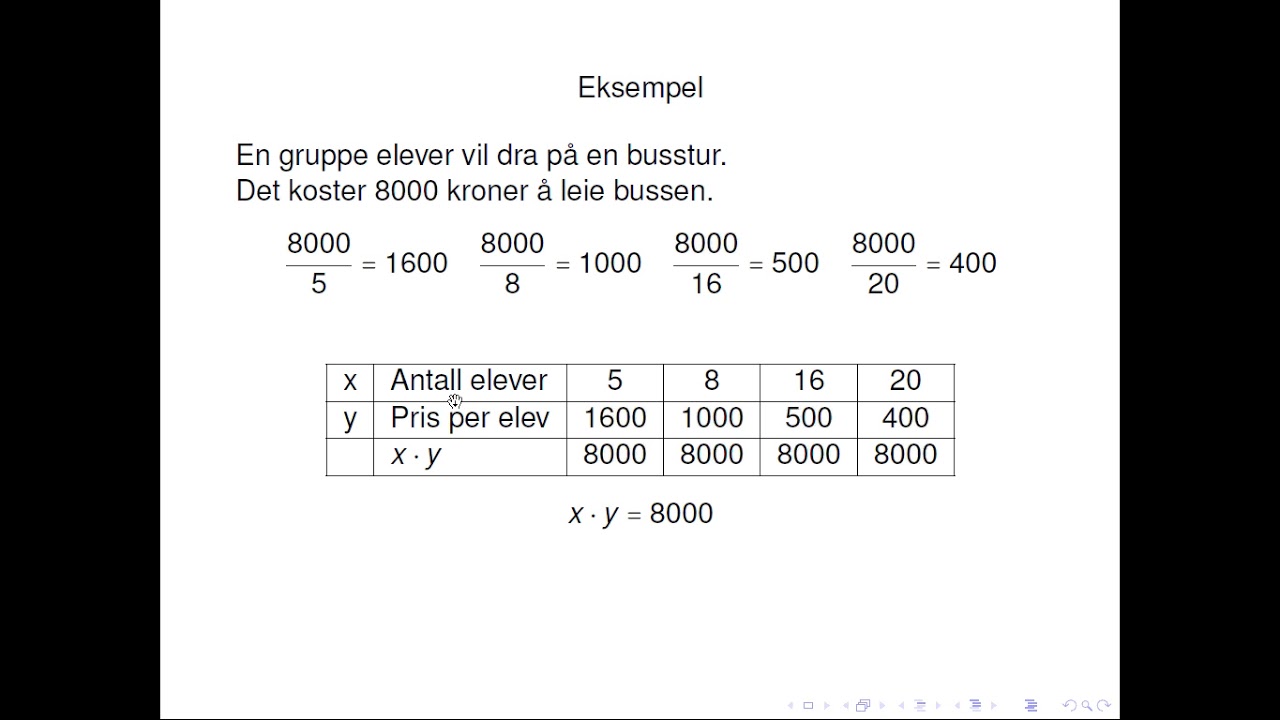 Omvendt proporsjonalitet