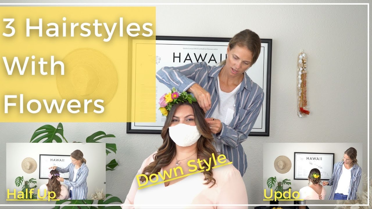 3 Hairstyles with Flowers!