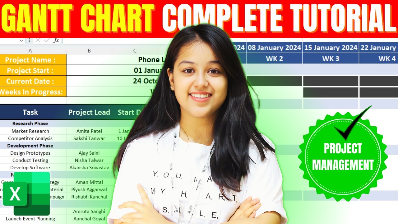 Gantt Chart Complete Tutorial || Project Management