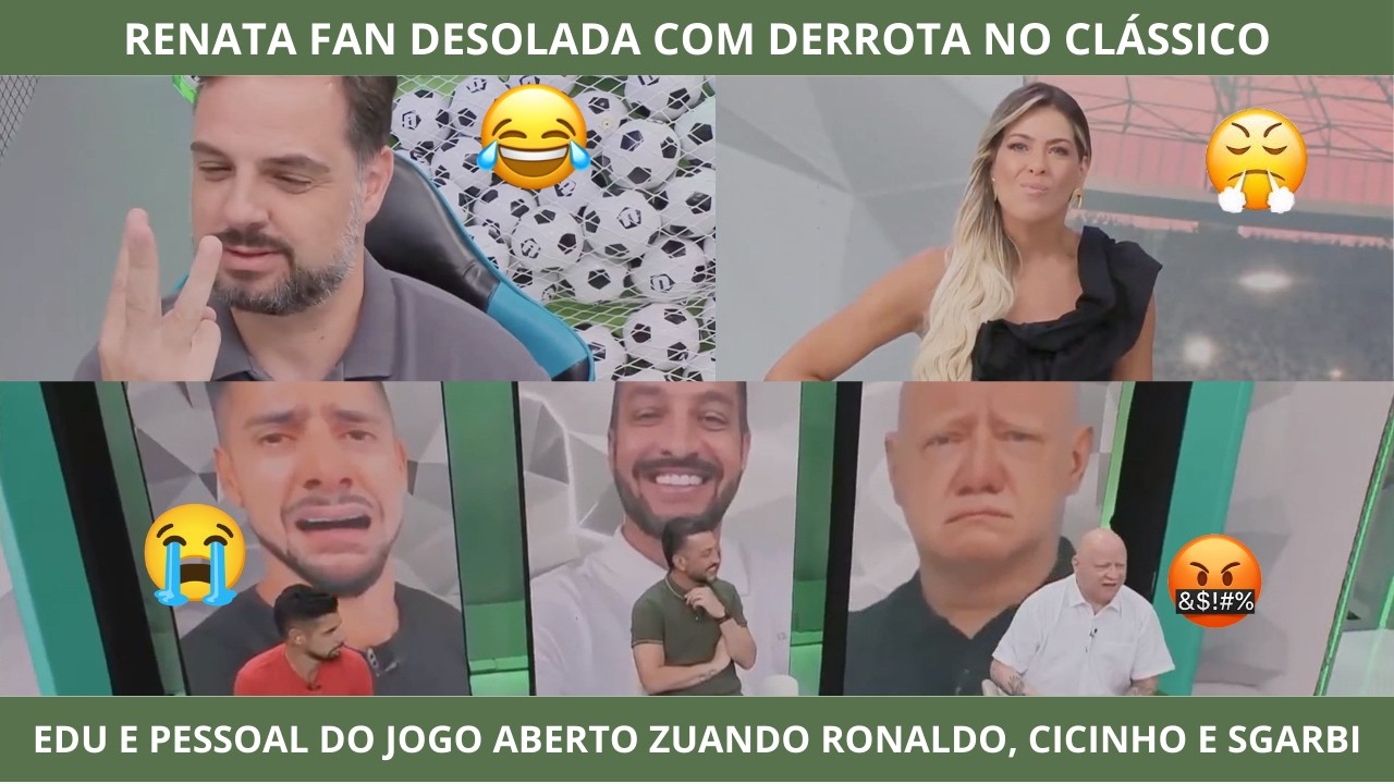 BORA RIR!? RENATA FAN DESOLADA COM DERROTA NO CLÁSSICO E PESSOAL DO JOGO ABERTO ZUANDO OS ELIMINADOS