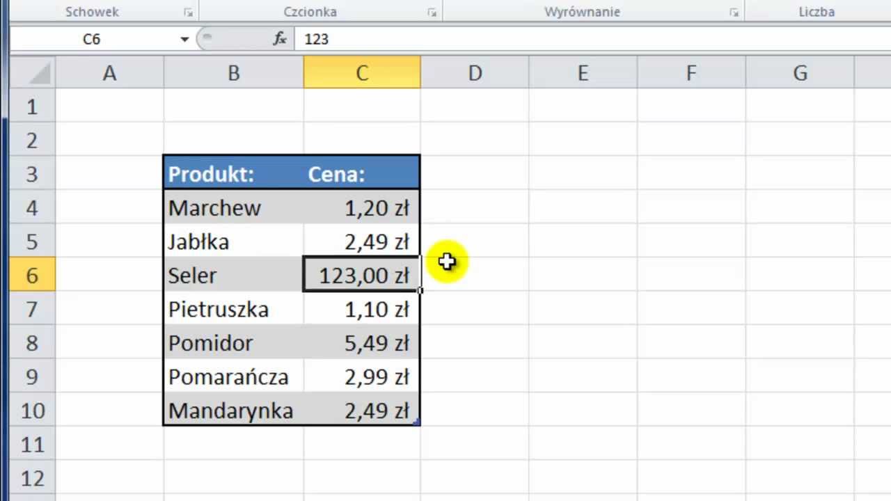 Kurs Microsoft Excel 2010 odcinek 8 - Edytowanie danych