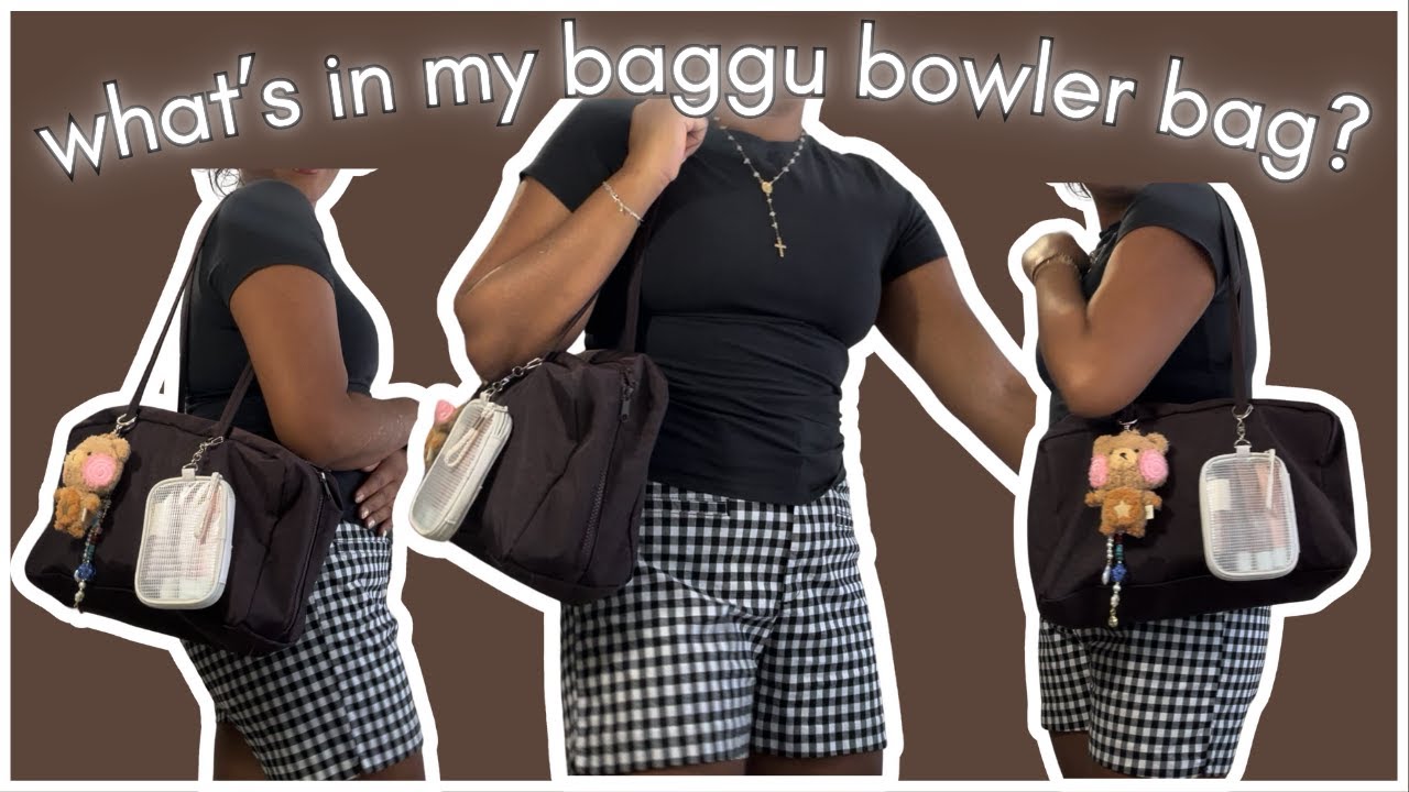 what's in my baggu bowler bag? ♡🍫₊˚⊹♡ (chocolate plum)