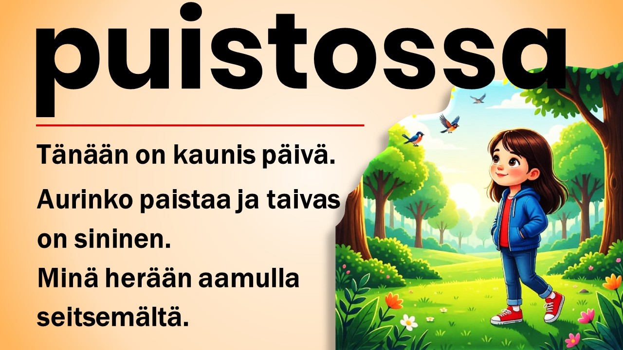 Learn Finnish with a Story | Beginner |Päivä puistossa