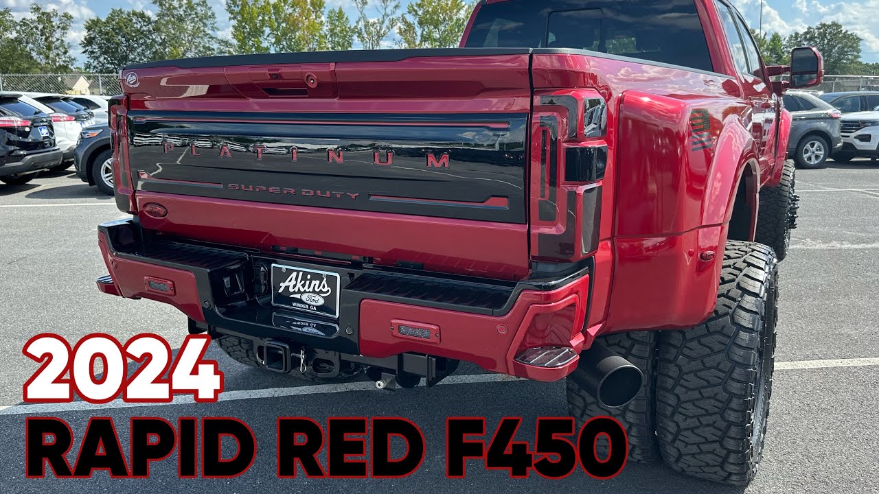 Ford F450 PLATINUM RAPID RED CUSTOM 2024 года — год 24 дюймов