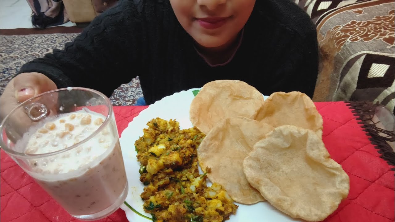 Eating video|| yummy Boondi rayta, masala aloo, Puri. 🍱🍲