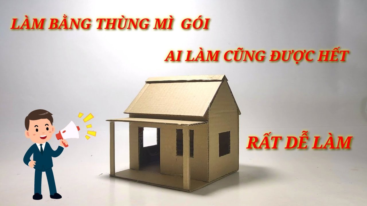 Làm thủ công bằng giấy ngôi nhà | Craft house shaped paper ( NHT Channel )