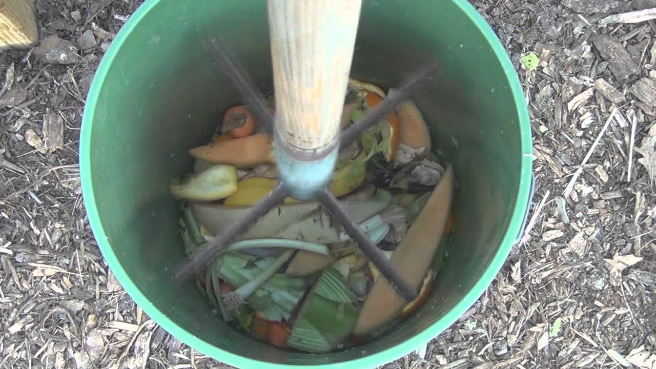 The Compost Chopper Pulverizes Vegetable Scraps
