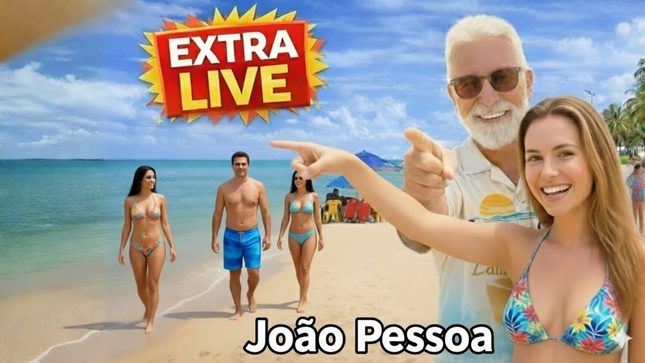 João Pessoa 🌴 Fim de Tarde nas Praias e Calçadão | Evening Beach Walk