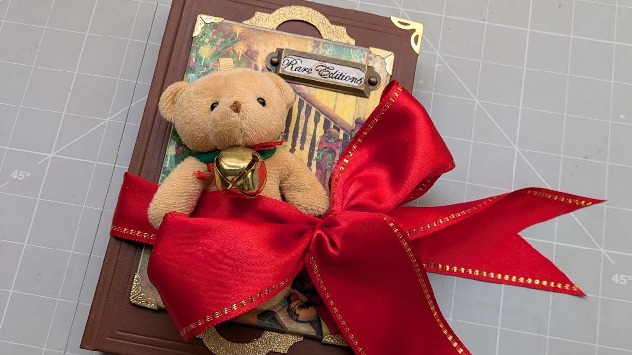 Teddy Bear Junk Journal - Holidays Twist 🧸🎁 Flip Through 🎄❄️
