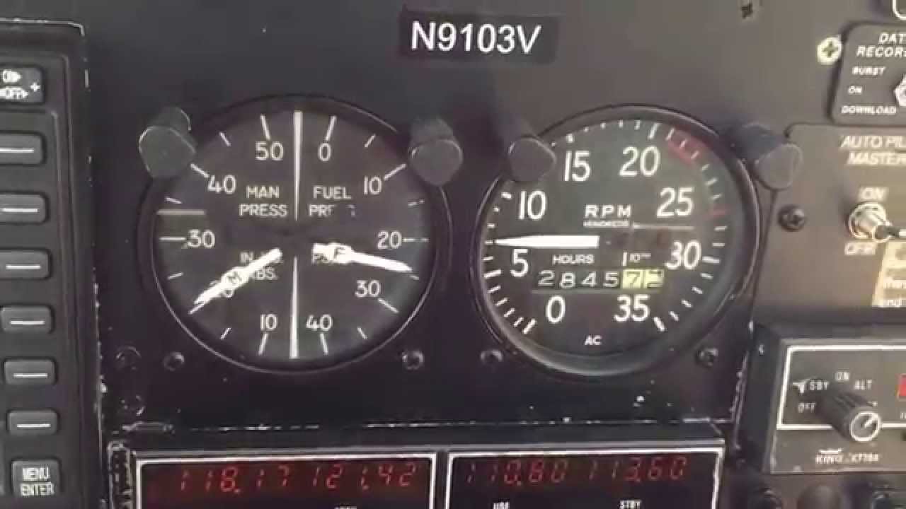 Mooney M20F  IO360 runup, high fuel flow